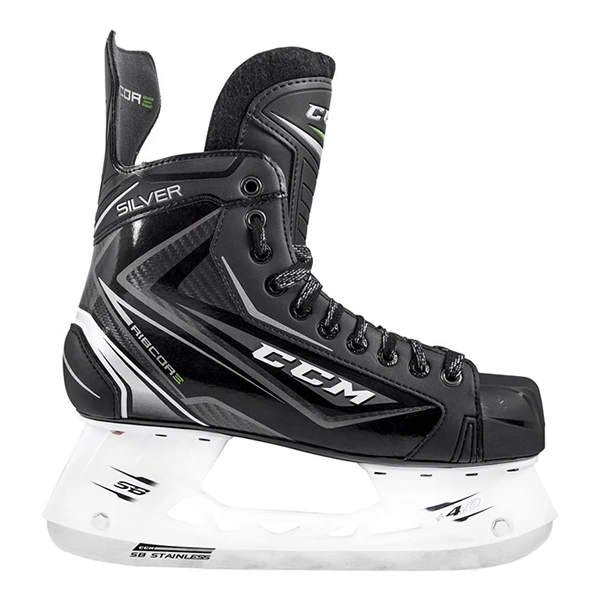 CCM Ribcor Silver Ice Skates - JUNIOR