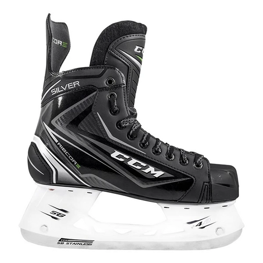 CCM Ribcor Silver Ice Skates - JUNIOR