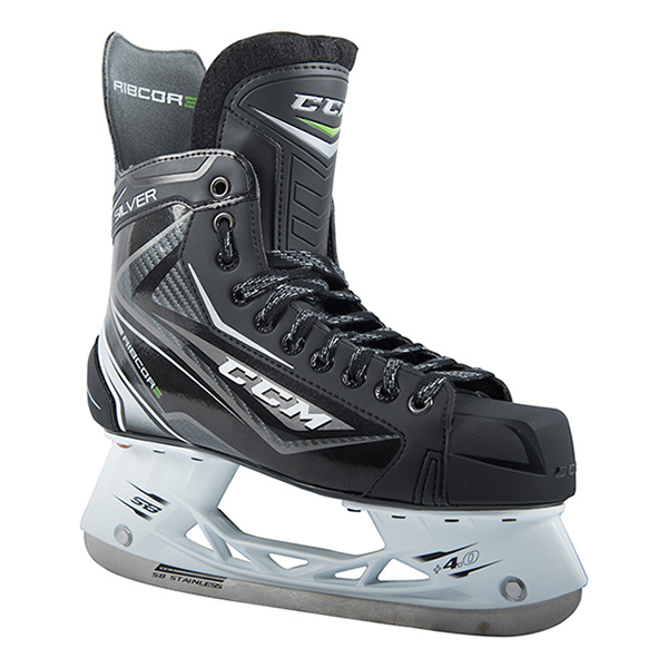 CCM Ribcor Silver Ice Skates - JUNIOR
