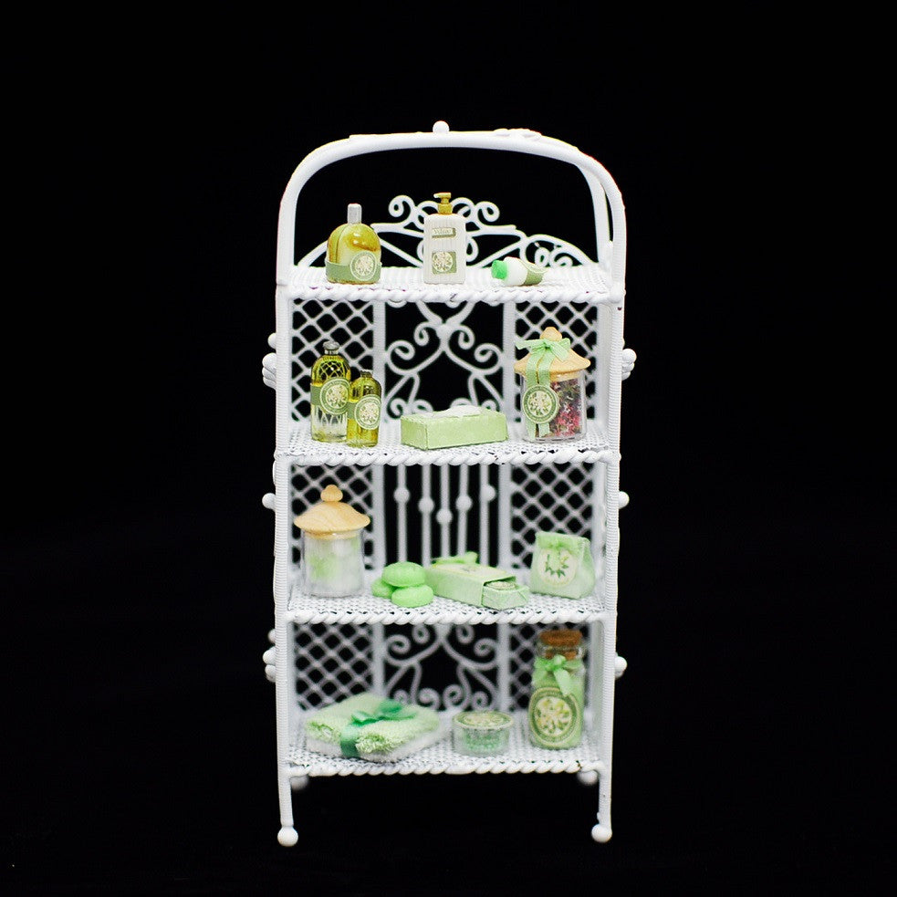 Bath Shelves with Accessories, Soft Green, LAST ONE