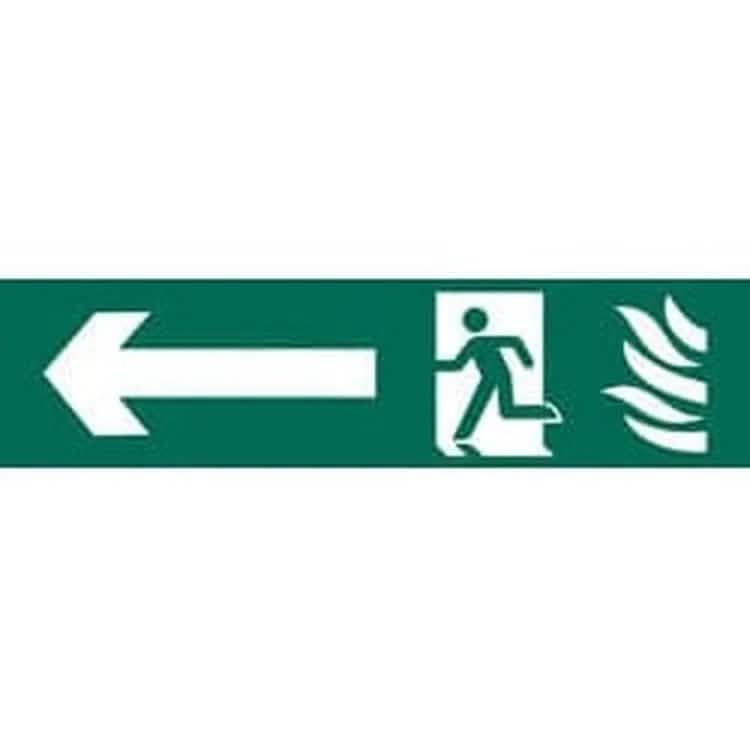 Draper Running Man Arrow Left' Safety Sign Dr-73165