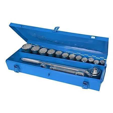 15PCE 3/4 DRIVE METRIC SOCKET SET + STEEL CARRY CASE 652142